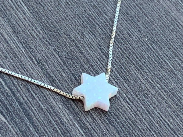 Opal Star of David Sterling Silver or 14kt Gold Filled Necklace
