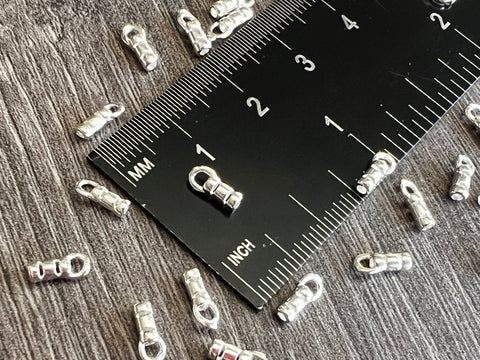 1mm Sterling Silver Crimps / End Caps