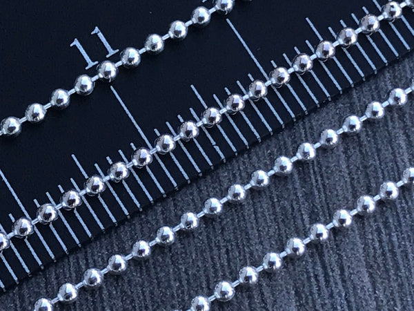 Sterling Silver Necklace - 1.5mm Bead Chain