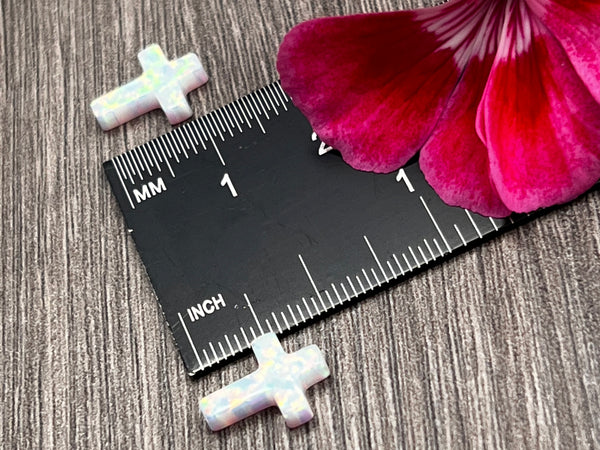 Opal Cross Charm