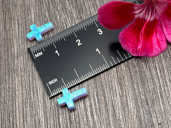 Opal Cross Charm