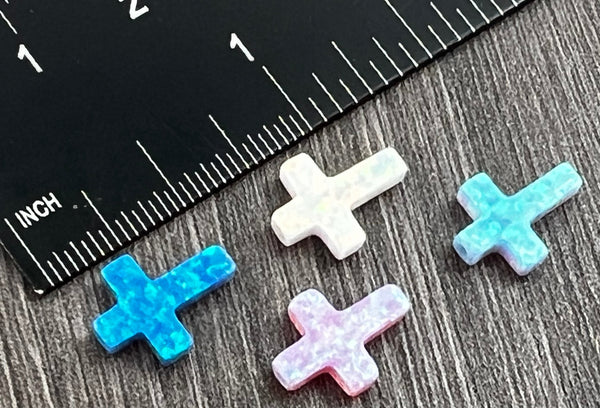 Opal Cross Charm