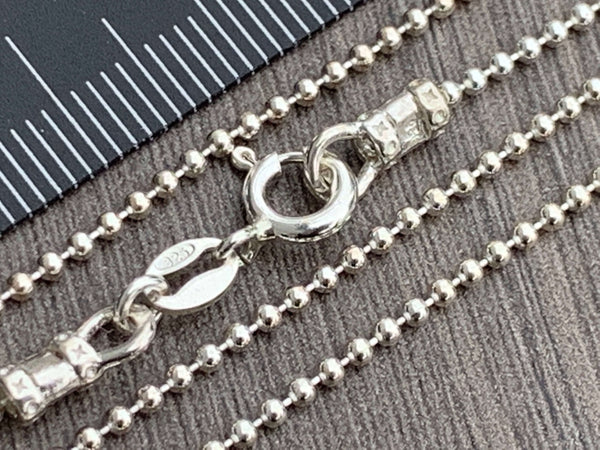 Sterling Silver Necklace - 1.5mm Bead Chain