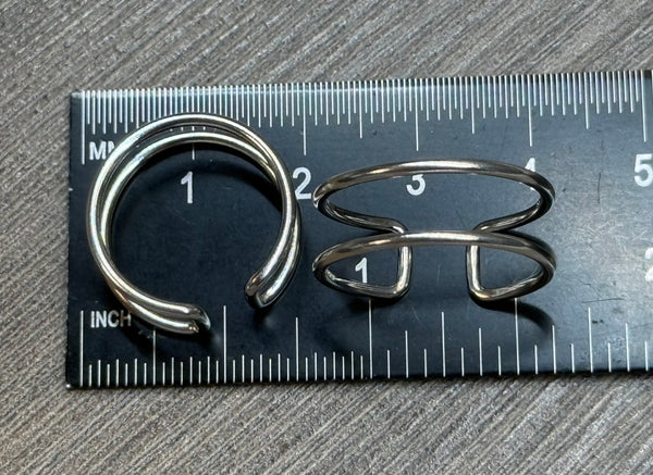 NEW !! Sterling Silver or 14kt Gold Filled Double Ring