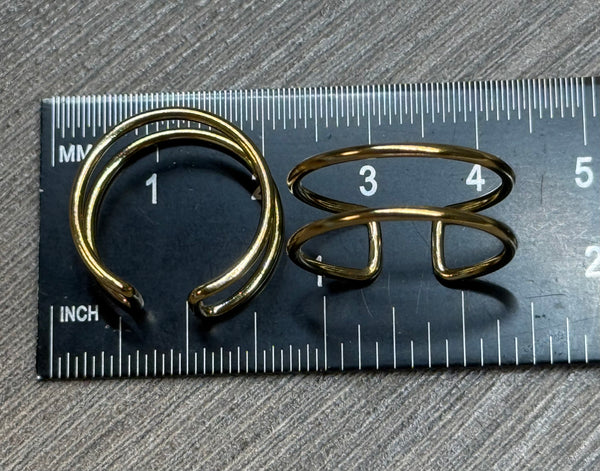 NEW !! Sterling Silver or 14kt Gold Filled Double Ring