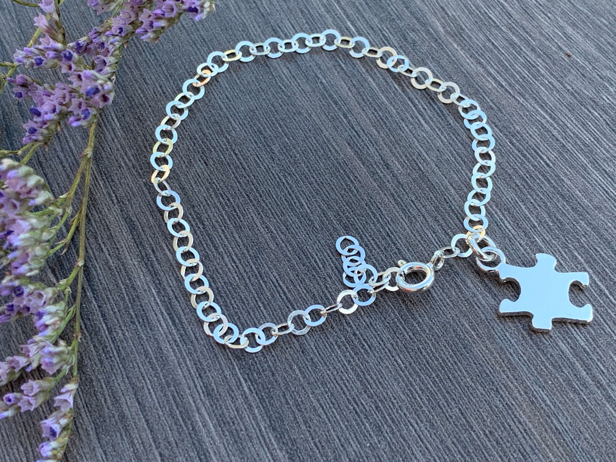 Sterling Silver Puzzle  Bracelet