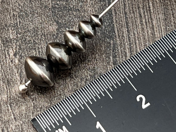 Navajo Saucer Pearls Sterling Silver Beads