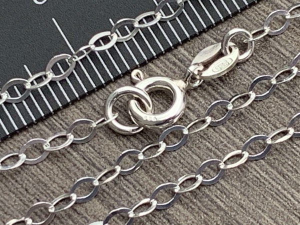 Sterling Silver Necklace - Oval Links Chain