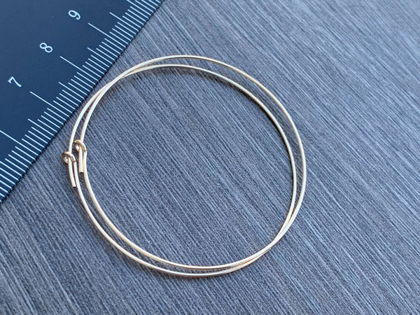 14kt Gold Filled Beading Wire Hoop Earrings