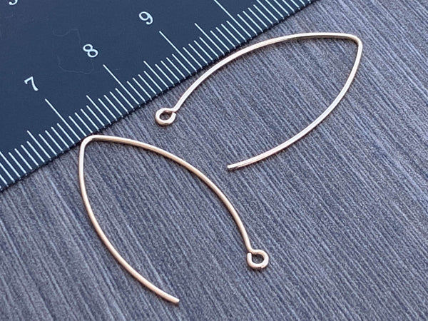 V Ear Wire Hooks - Sterling Silver or 14KT Gold Filled