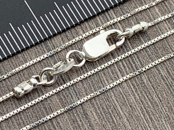 Sterling Silver Necklace -  0.7mm Box Chain