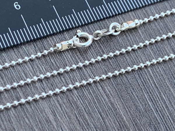 Sterling Silver Necklace - 1.5mm Bead Chain