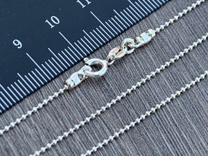 Sterling Silver Necklace - 1.2mm Bead Chain