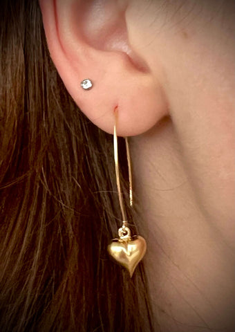 dangle heart earrings