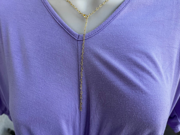 14kt Gold Filled  Heart Chain Necklace, Choker or Lariat