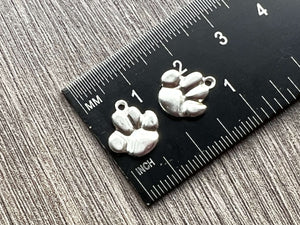Paw Charm - Sterling Silver or 14kt Gold Filled