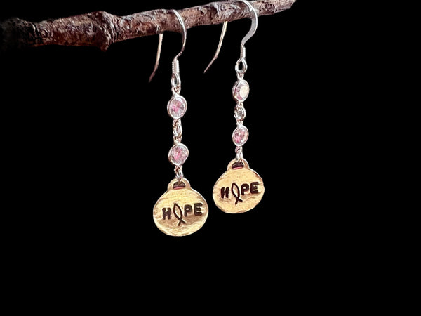 Sterling Silver Hope Dangle Earrings