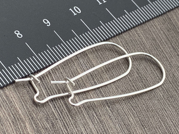 35mm Kidney Ear Wire - Sterling Silver or 14kt Gold Filled