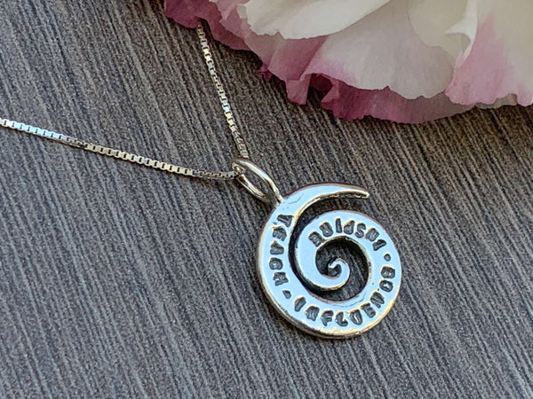 Teach Influence Inspire - Sterling Silver Necklace