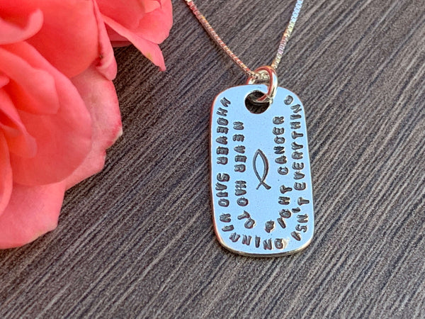 Sterling Silver Cancer Awareness Necklace