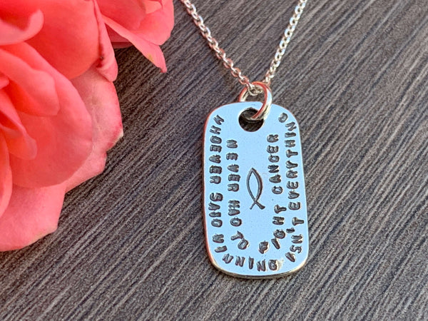 Sterling Silver Cancer Awareness Necklace