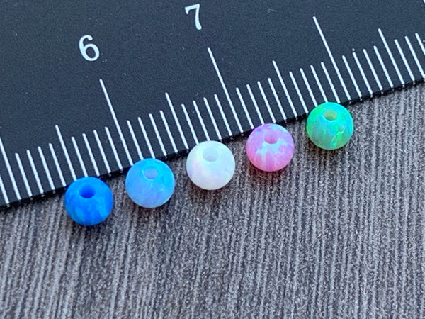4mm OPAL Round Beads - Various Colors
