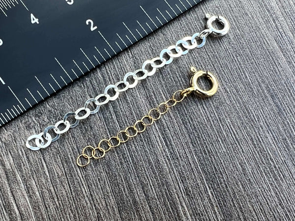 14kt Gold Filled or Sterling Silver Chain Extenders