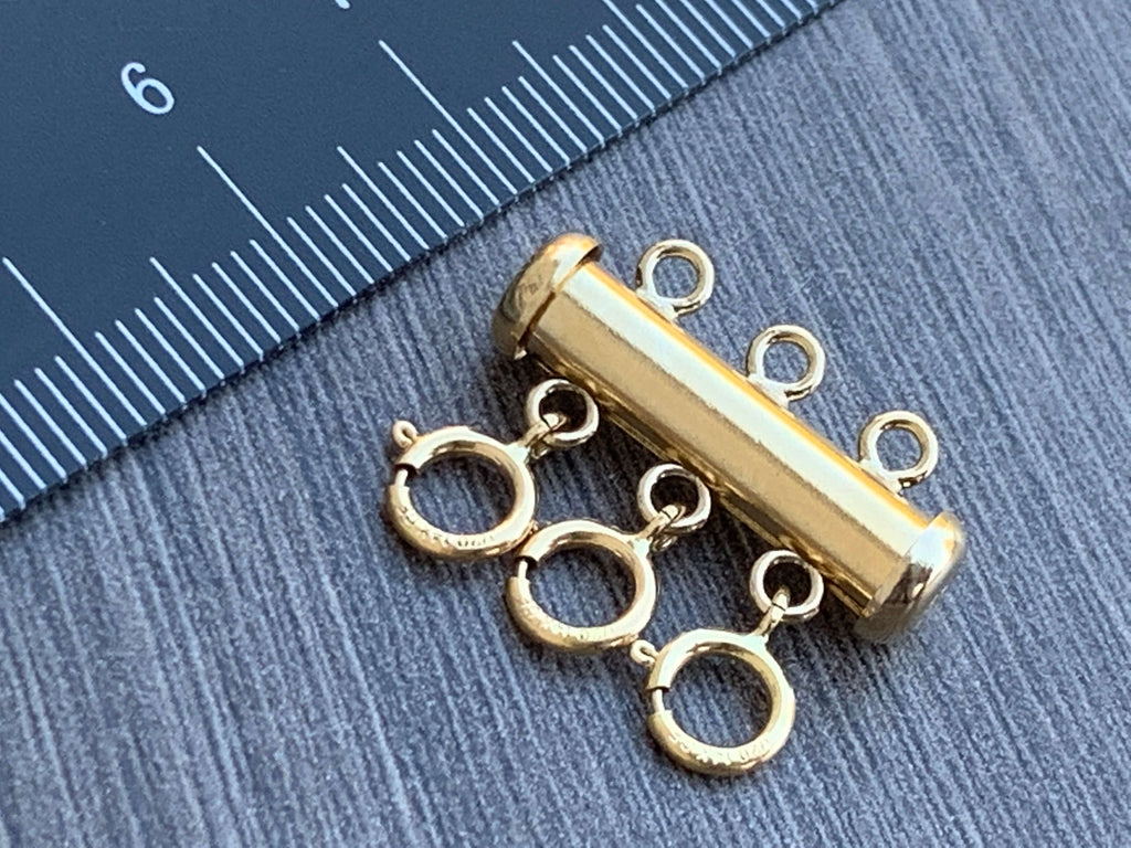 New Gold Magnetic Necklace Detangler, Multiple Strand Chain