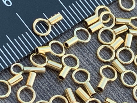 1mm & 1.4mm 14kt Gold Filled Crimps / End Caps